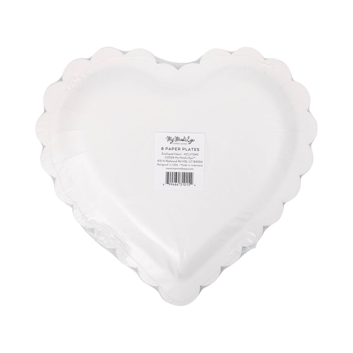 Cream and Black Scalloped Heart Shaped Plate