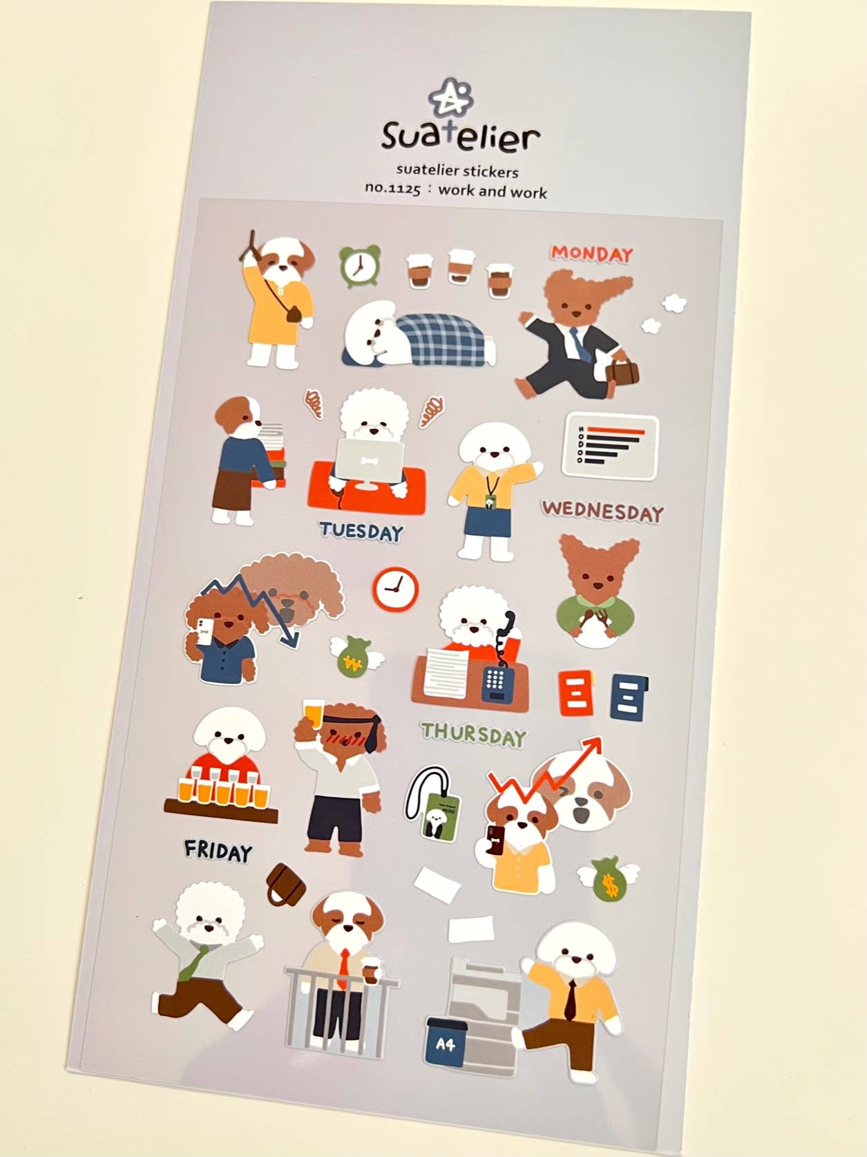 WORK PUPPY DOG STICKERS