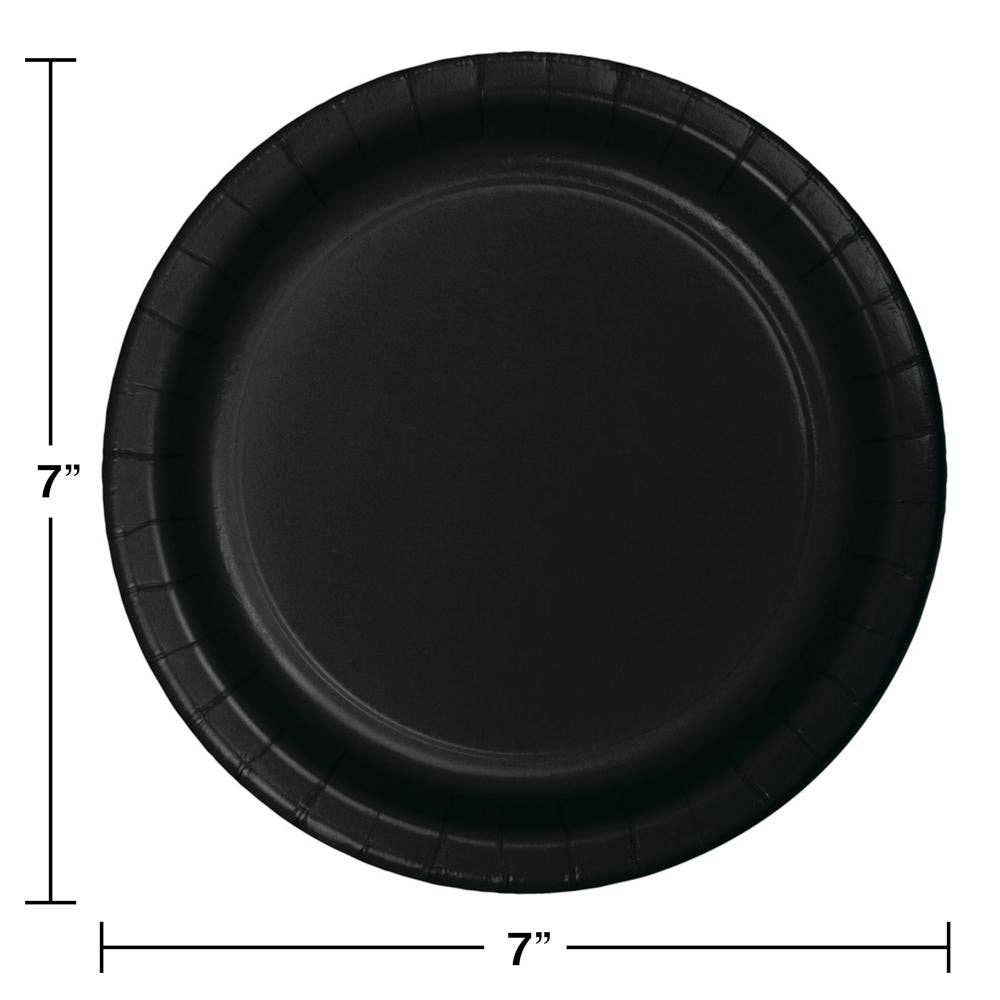 Black Velvet Value Friendly Paper Dessert Plates, 8/Pkg