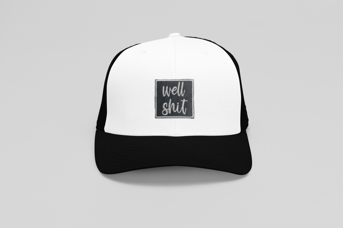 Well Shit, Embroidered, Sarcastic, Iron on Patch, Hat Bar