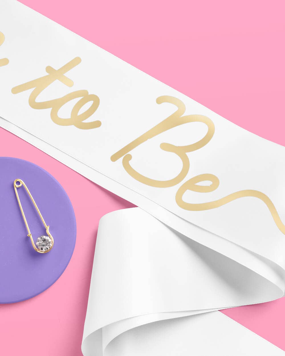 Mom to Be Sash - white satin sash, Baby Shower