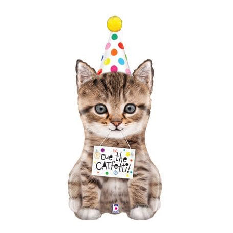 36" Cue The Catfetti Cat Balloon