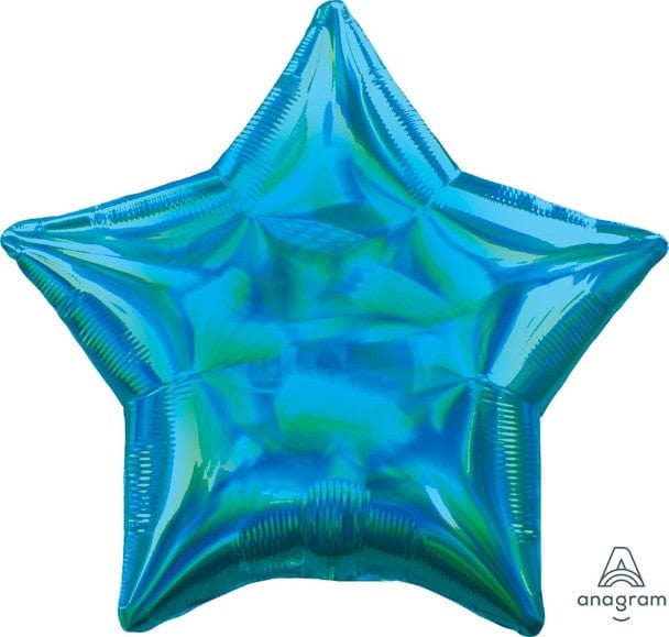 19" Iridescent Blue Star Balloon