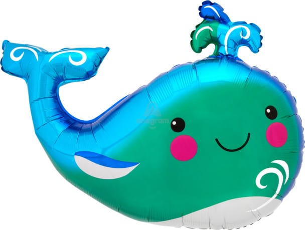 34" Happy Whale Balloon