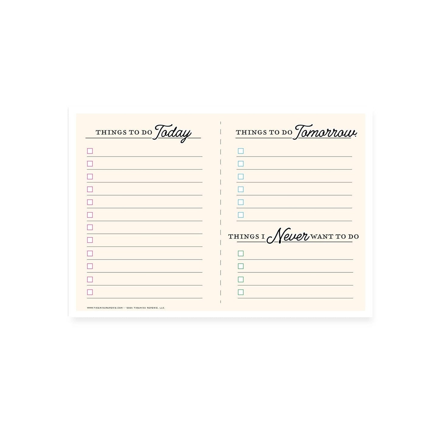 Things To Do Planner Notepad