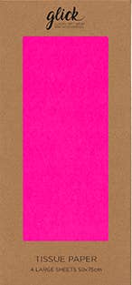 TISSUE PLAIN NEON PINK (4 SHEETS)