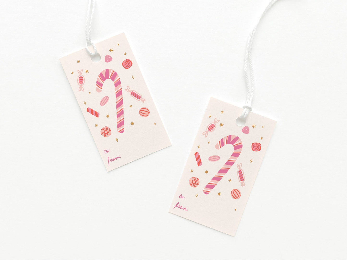 Candy Cane Gift Tag