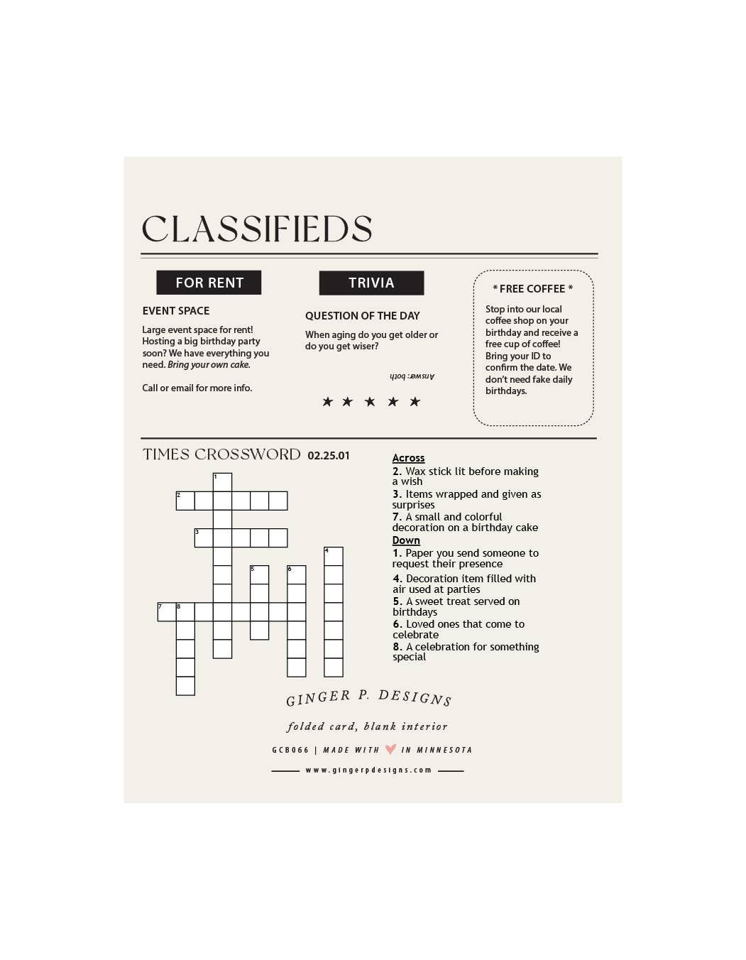 Birthday Times Greeting Card