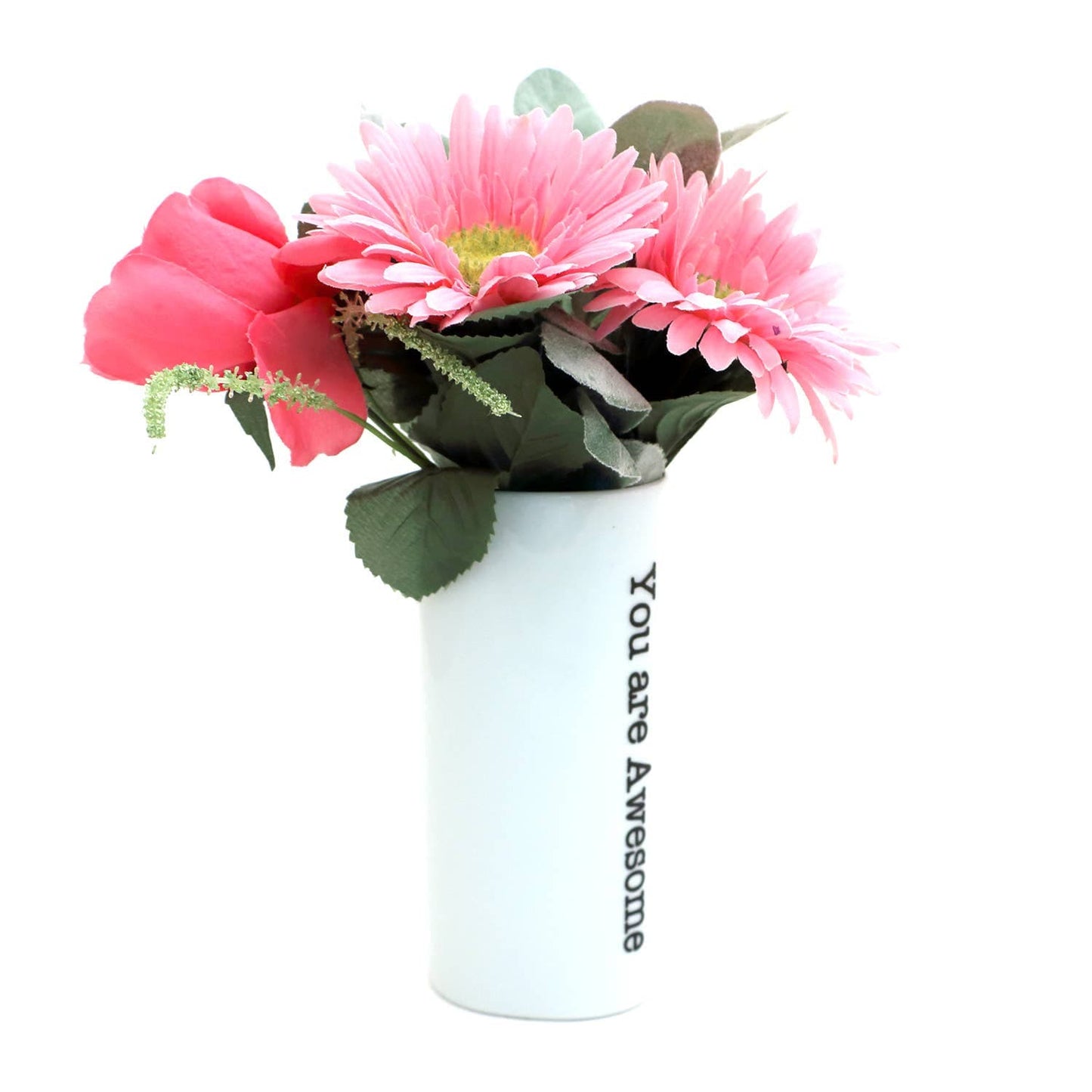 You are Awesome vase, Oval bud vase, 6 in, Thank you gift