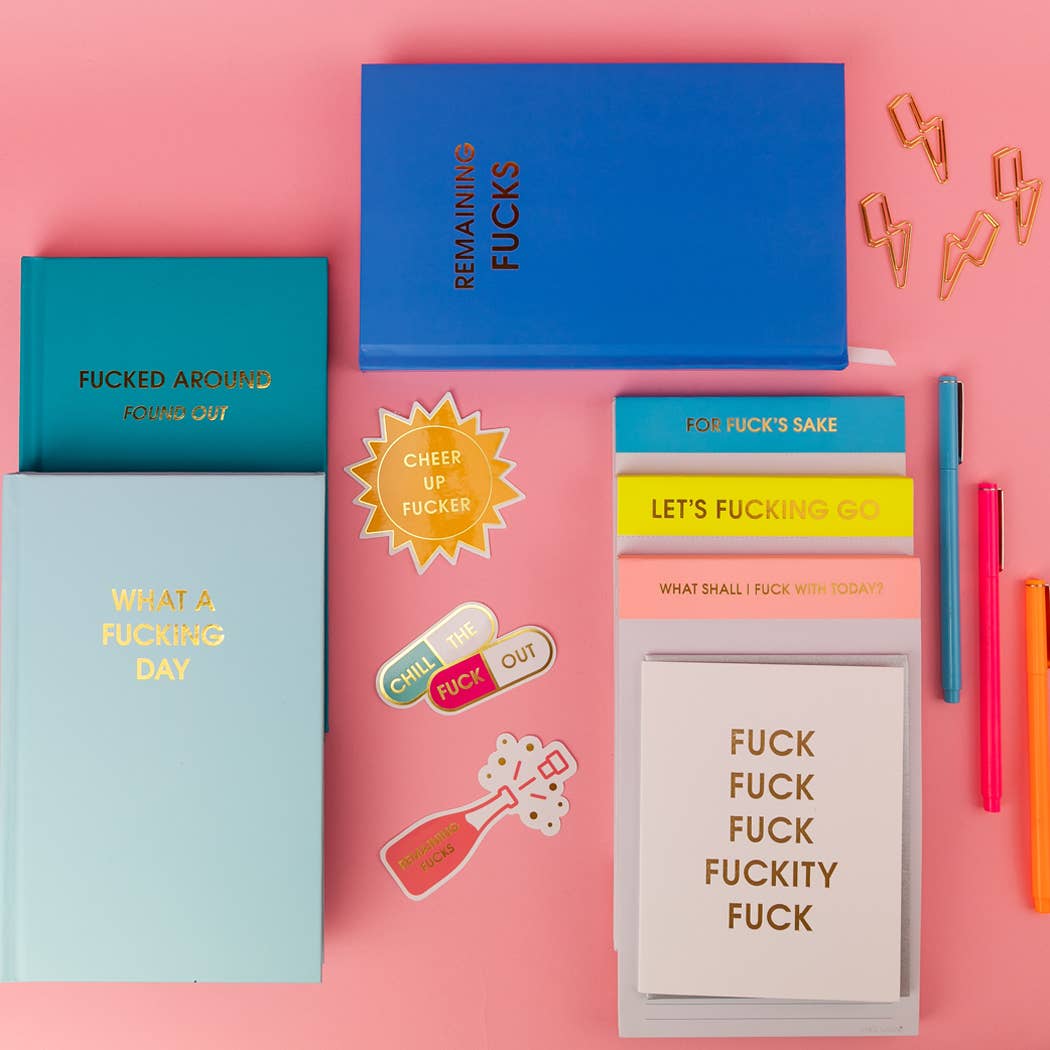 For Fuck's Sake Notepad - Lined Notepad - Perforated Sheets - Bright Blue