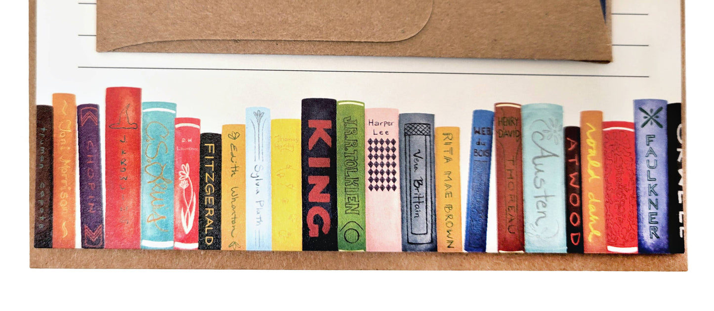 Bookshelf Letter Writing Stationery Set
