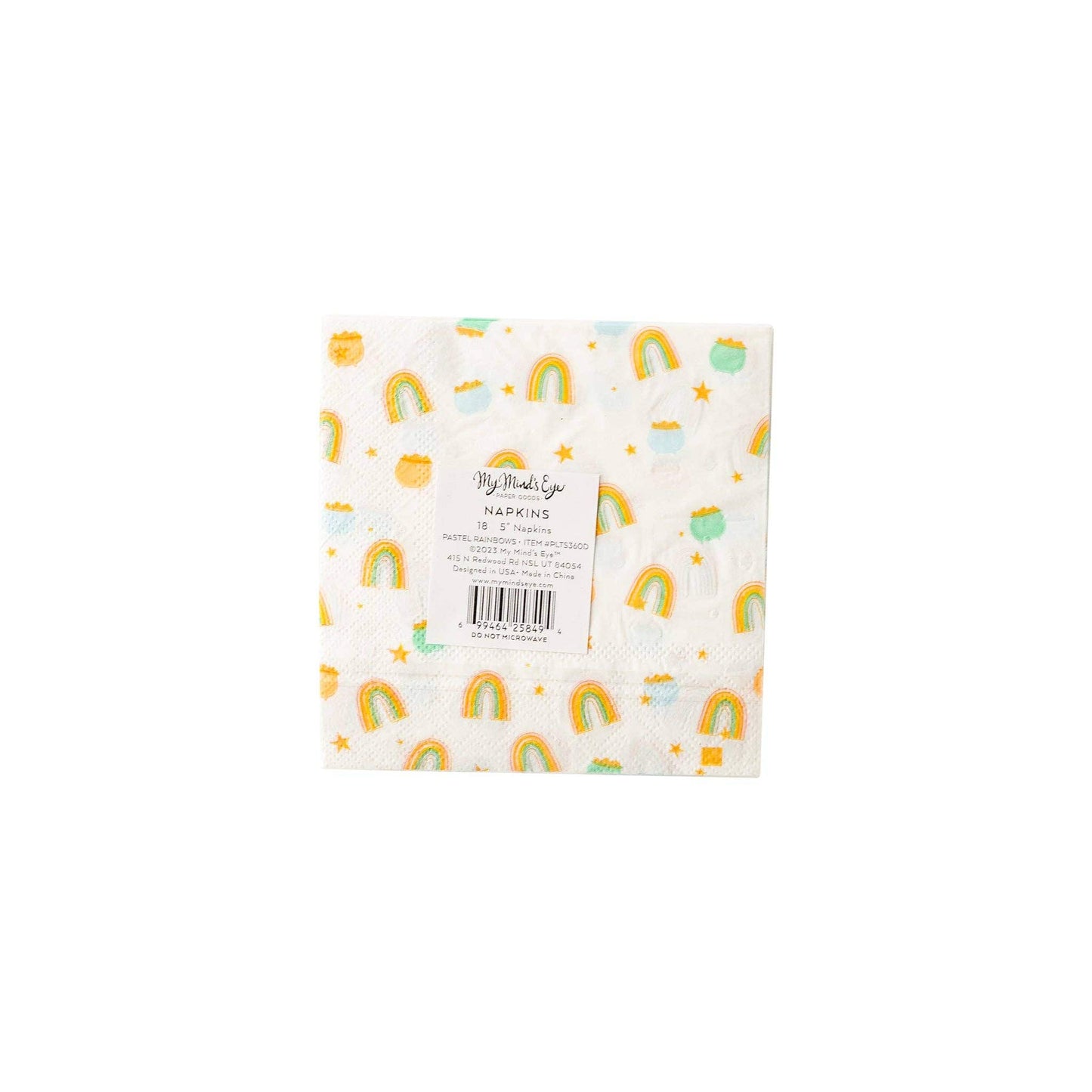 Foiled Pastel Rainbow Cocktail Napkin