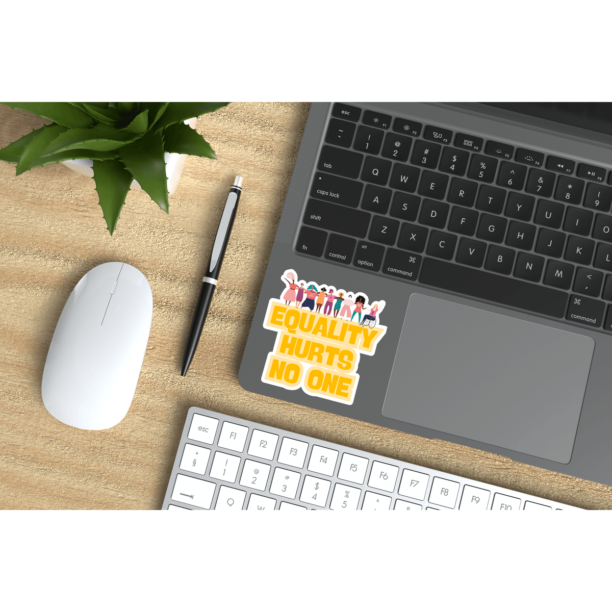 Equality Hurts No One Sticker – Pride Vinyl Sticker– LGBTQ+ Equality Decal