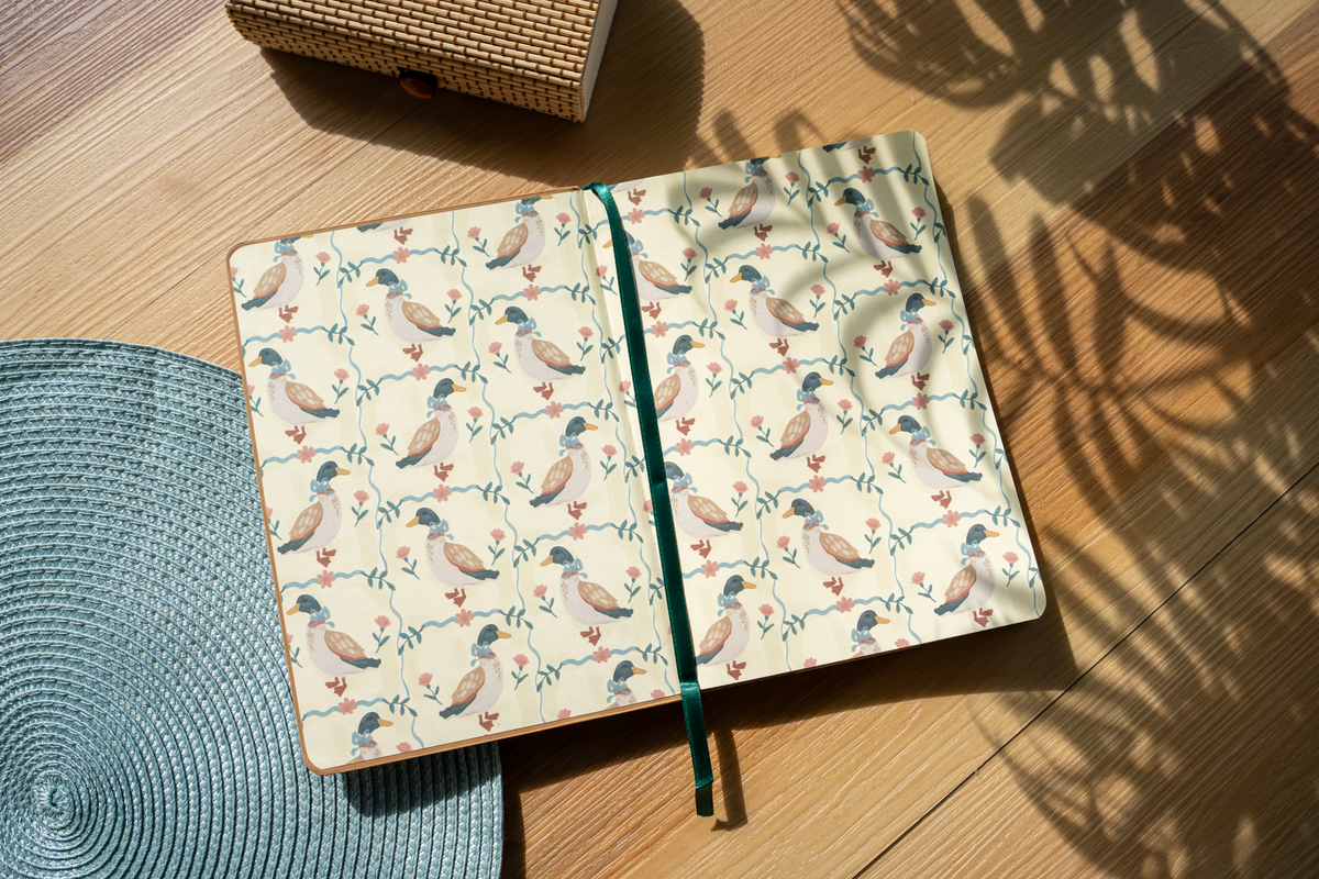 Ducky Hardbound Embroidered Notebook HBE2607L