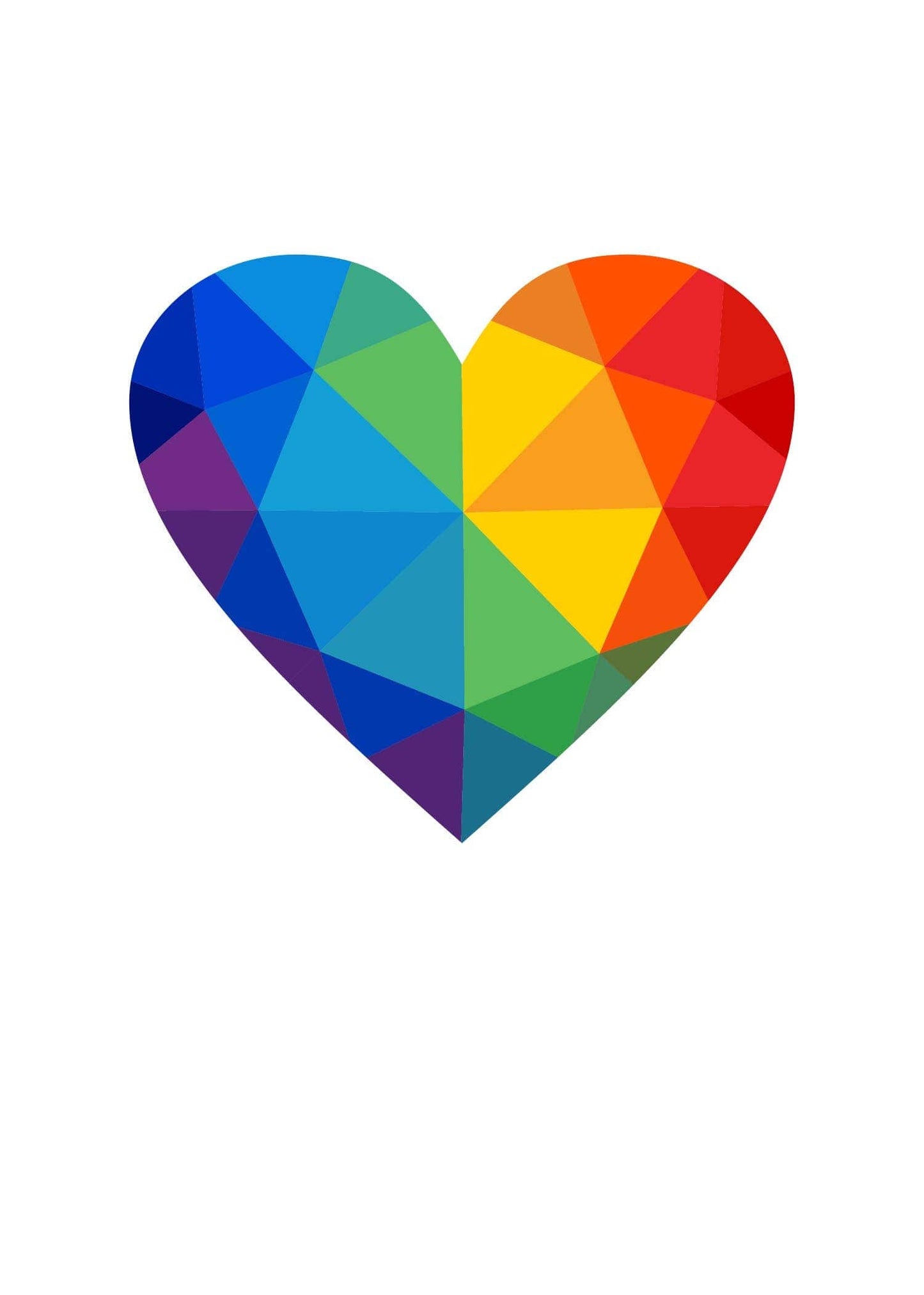 Rainbow Pride Heart Greeting Card