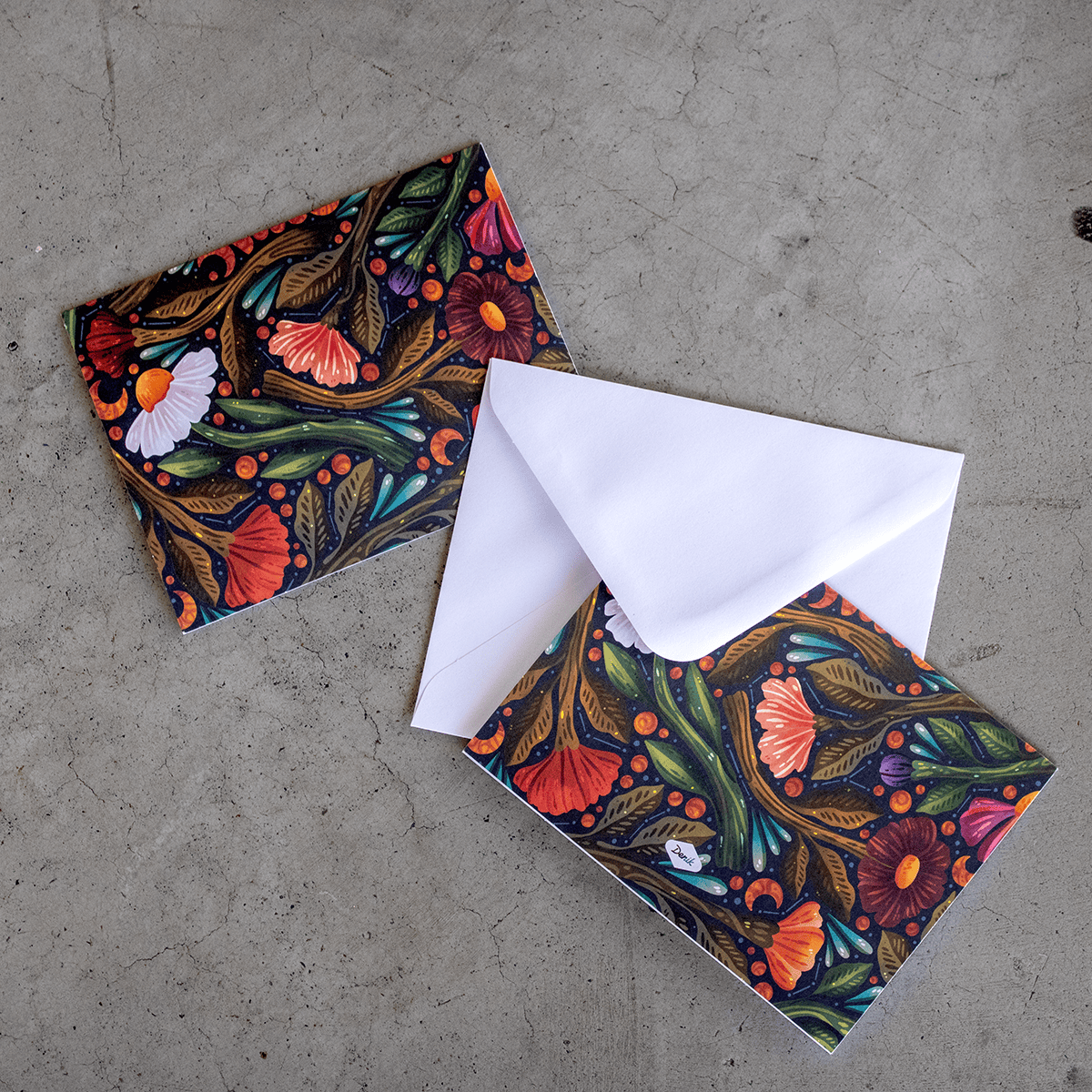 Nightsky Floral Notecards NC1837B