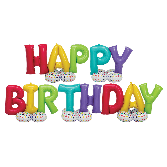 32" Happy Birthday Airloonz Kit Balloon