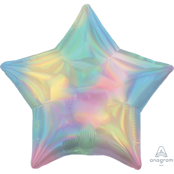 18" Iridescent Pastel Star Balloon