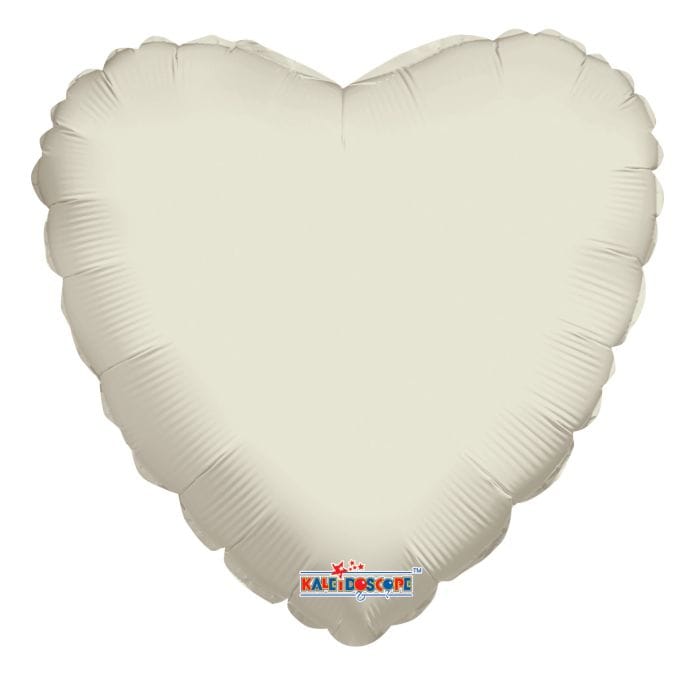 18" Ivory Heart Balloon