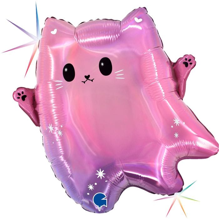 18" Kawaii Ghost Cat Balloon