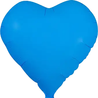 18" Neon Blue Heart Balloon