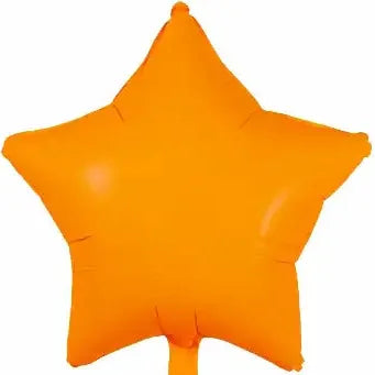 18" Neon Orange Star Balloon