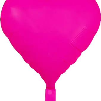 18" Neon Pink Heart Balloon