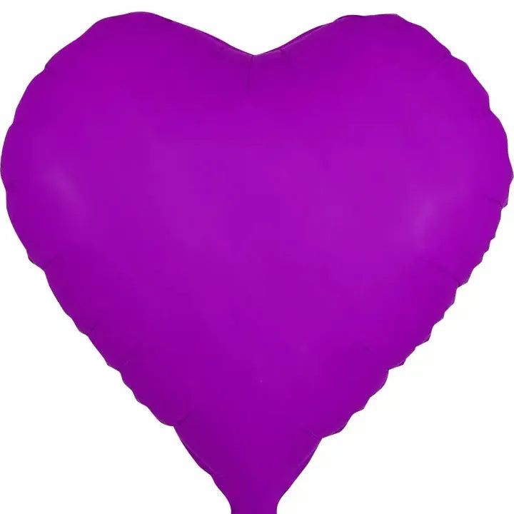 18" Neon Purple Heart Balloon