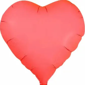 18" Neon Red Heart Balloon