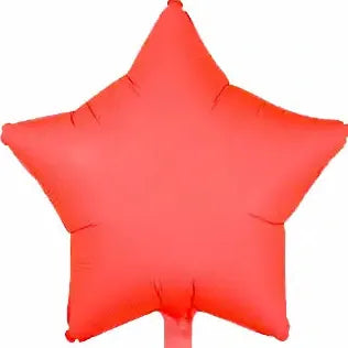 18" Neon Red Star Balloon