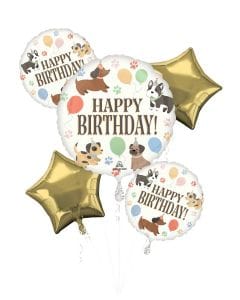 Pawsome Happy Birthday Dog Bouquet Balloon