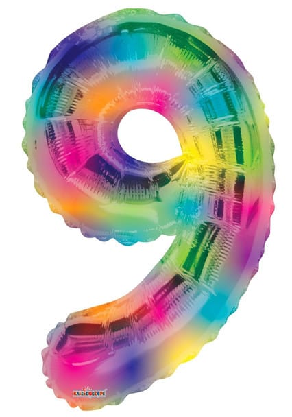 Rainbow Splash Foil Number Balloon