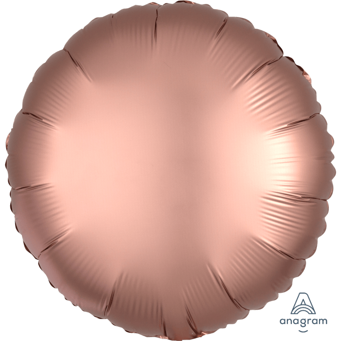 18" Satin Rose Gold Circle Balloon