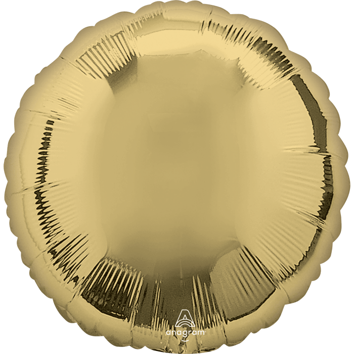 18" White Gold Circle Balloon