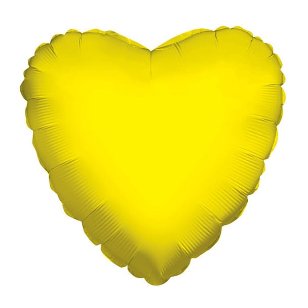 18" Yellow Heart Balloon