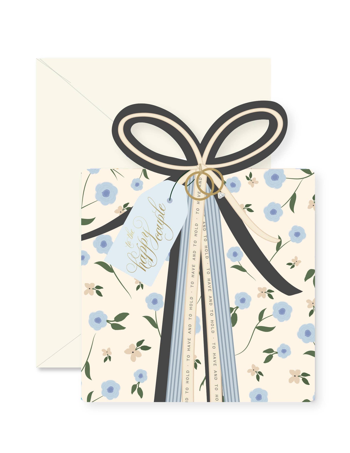 Wedding Gift Blue Die-Cut Greeting Card
