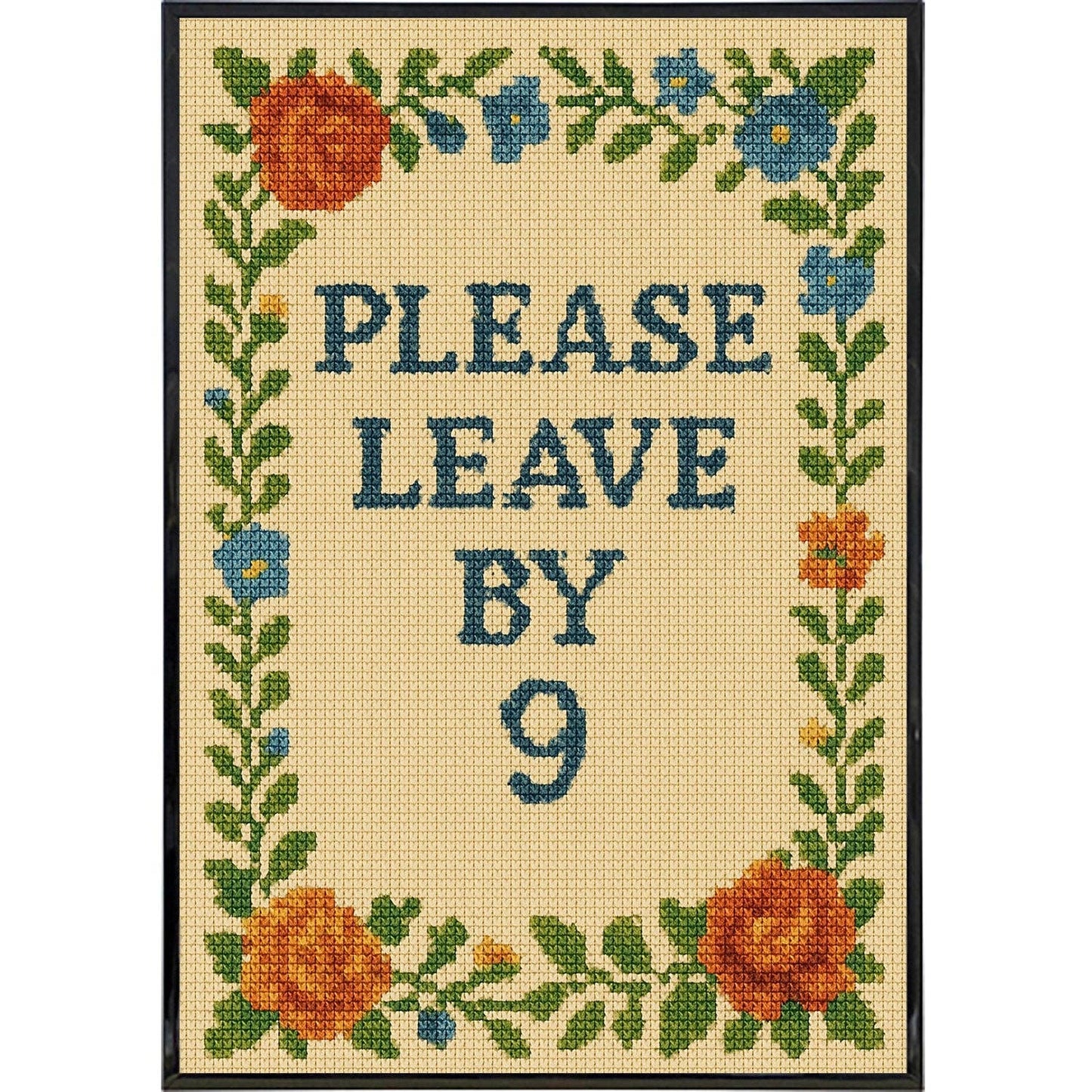 Please Leave By 9 Poster Print: Print Only