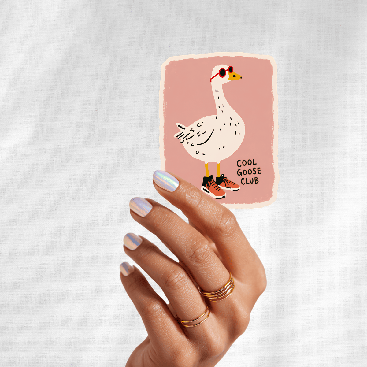 Cool Goose Club Sticker – Funny Goose in Sneakers