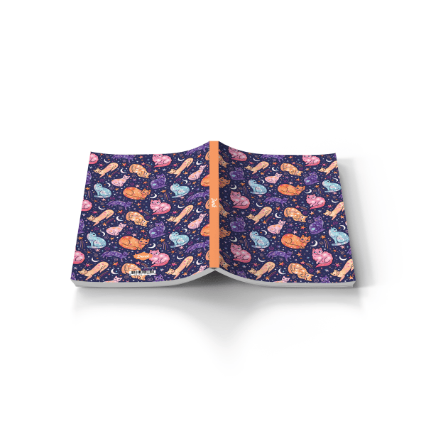 Celestial Cat Classic Layflat Notebook Journal LFC2563L