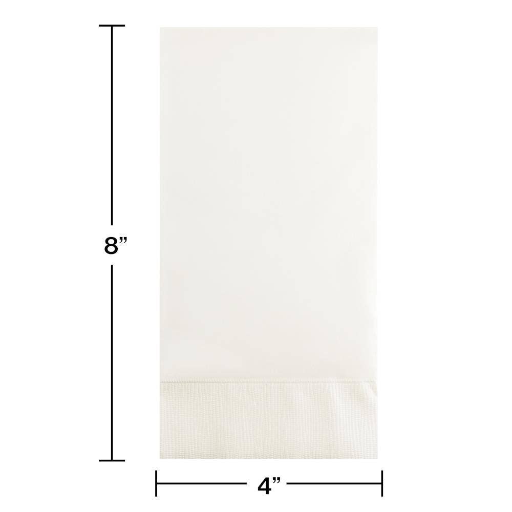 White 3 Ply Guest Towels, 16/Pkg