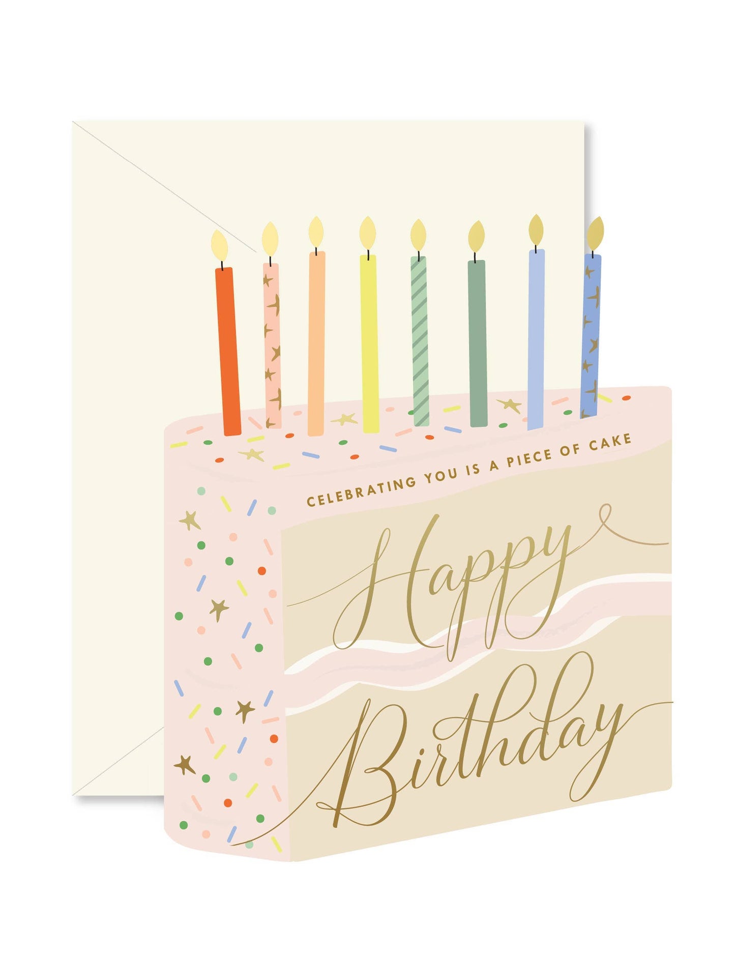 Piece of Cake die-cut folded Greeting Card