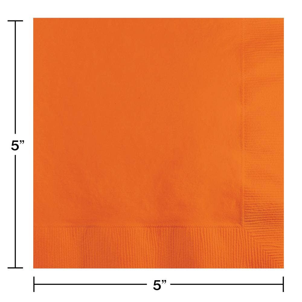 Sunkissed Orange Value Friendly Beverage Napkins, 20/Pkg