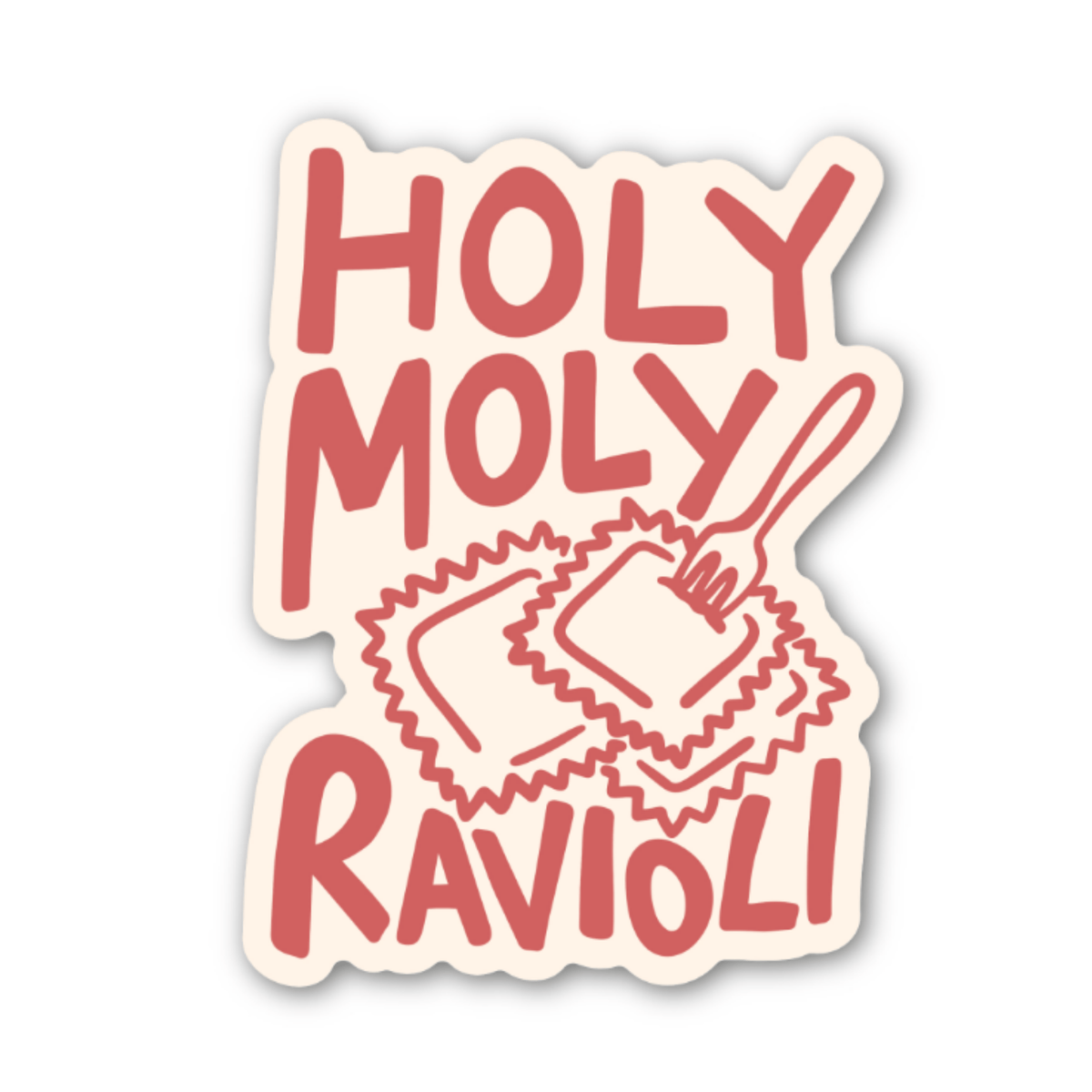 Holy Moly Ravioli Sticker | Funny Pasta Lover