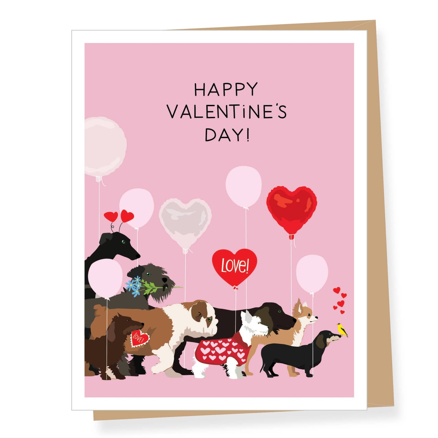 HappyValentine's Day Dogwalk Card