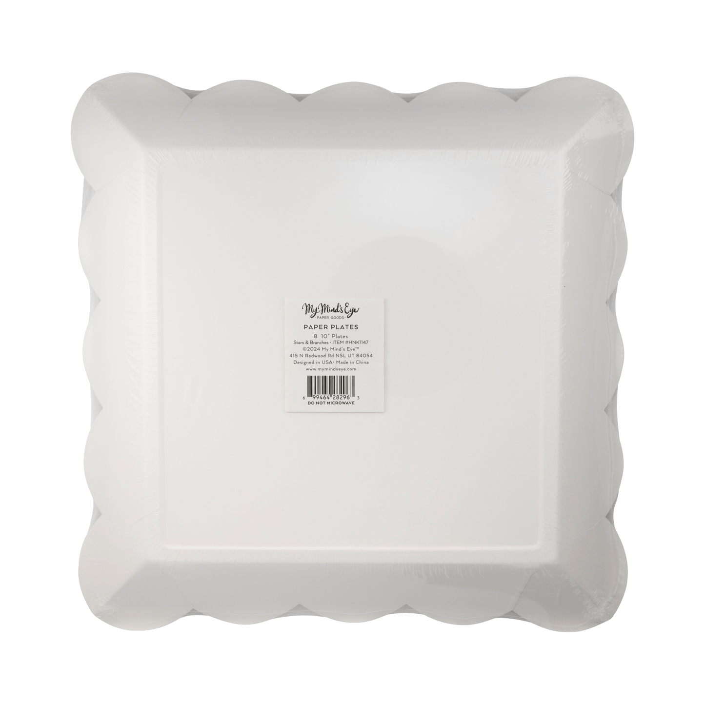 Stars & Branches Scalloped Square Plate