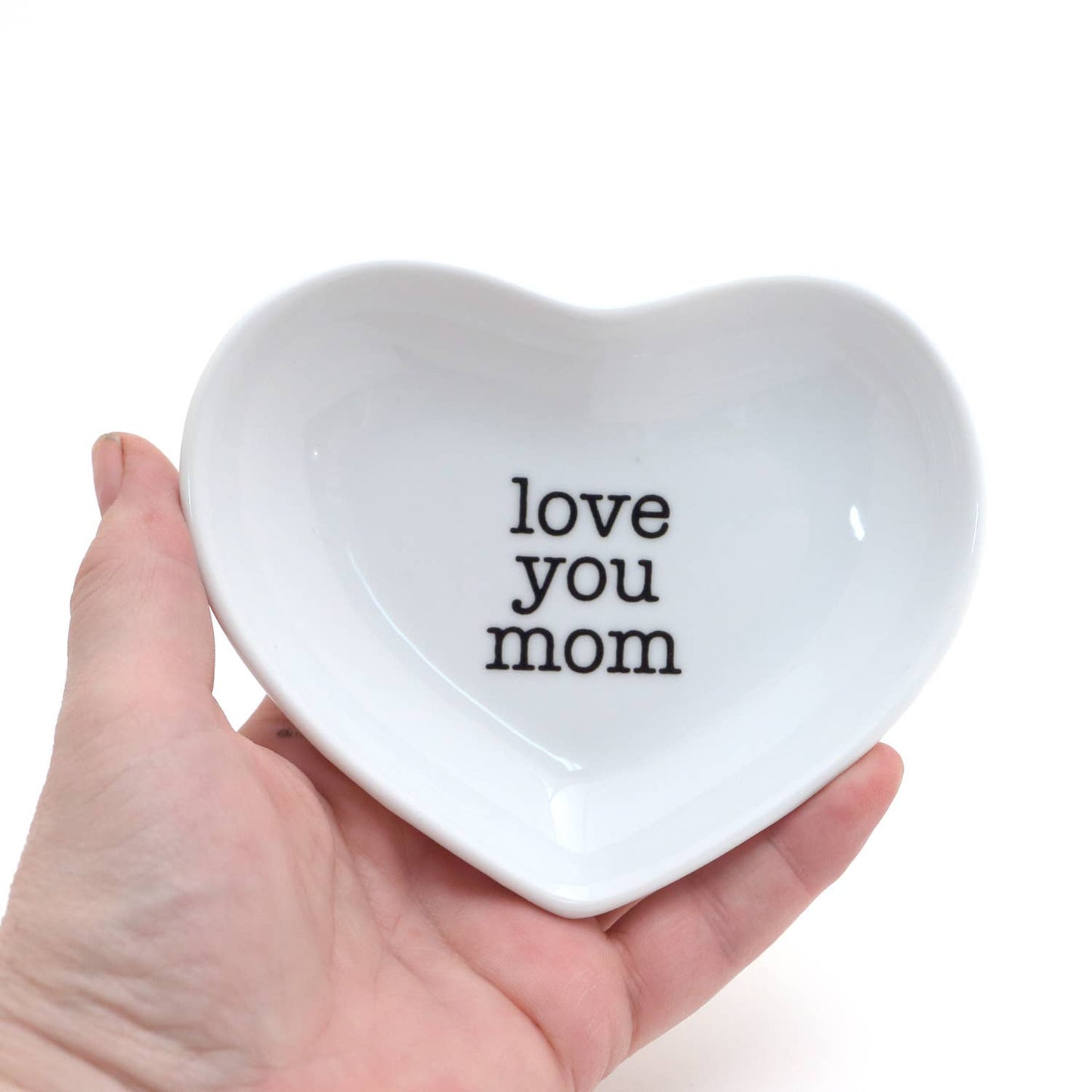 Love You Mom, Mother's Day gift, Heart shaped dish ring dish