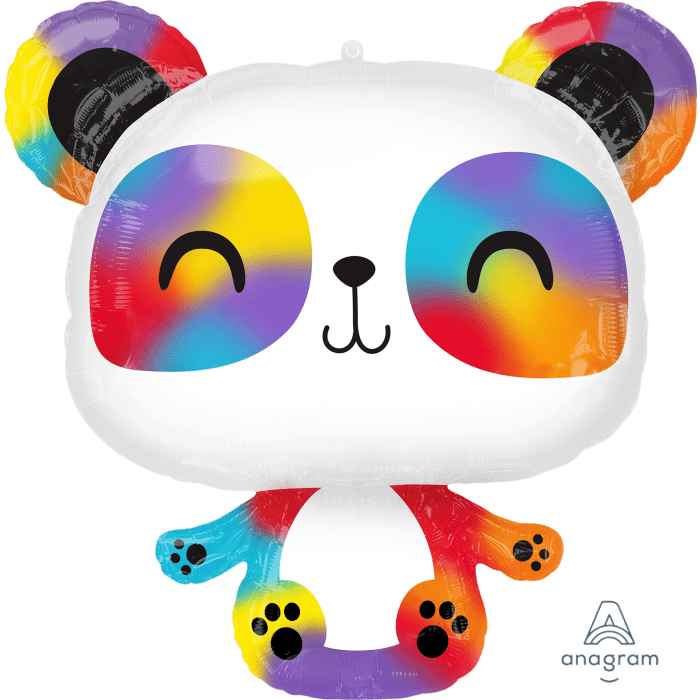 24" Rainbow Panda Balloon