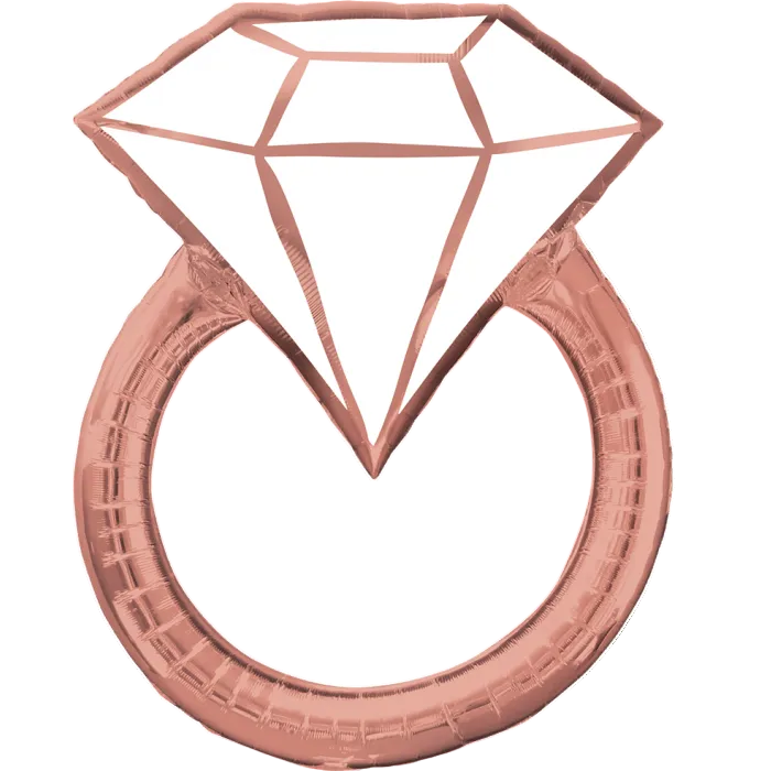30" Blush Wedding Ring Balloon