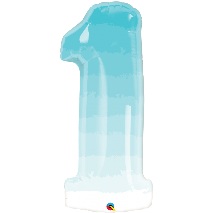 34" Blue Ombre #1 Balloon