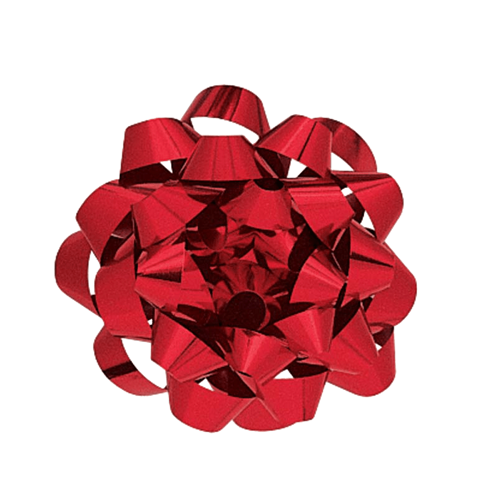 Red Large Metallic Decorative Bow